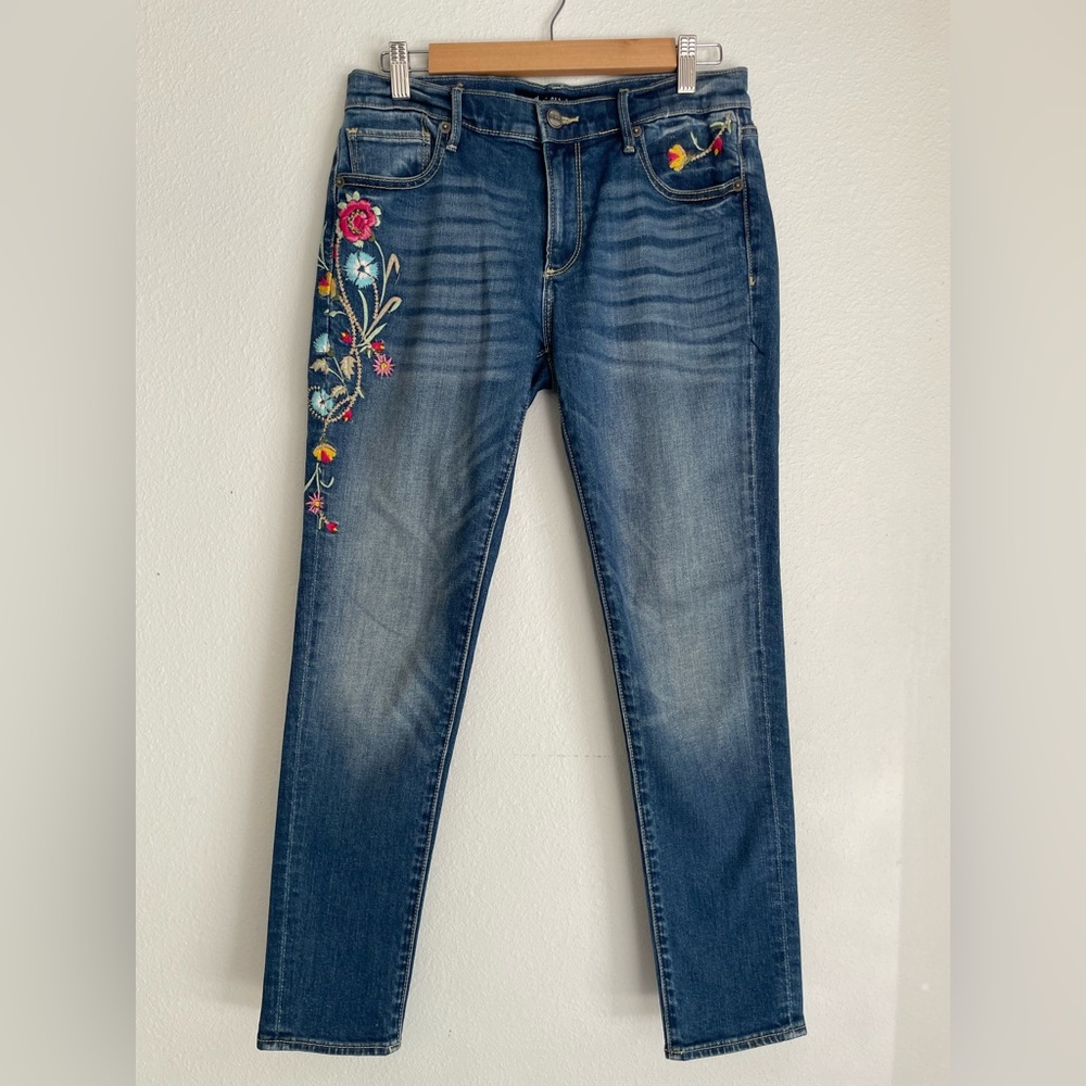 Driftwood Marilyn Floral Embroidered Jeans